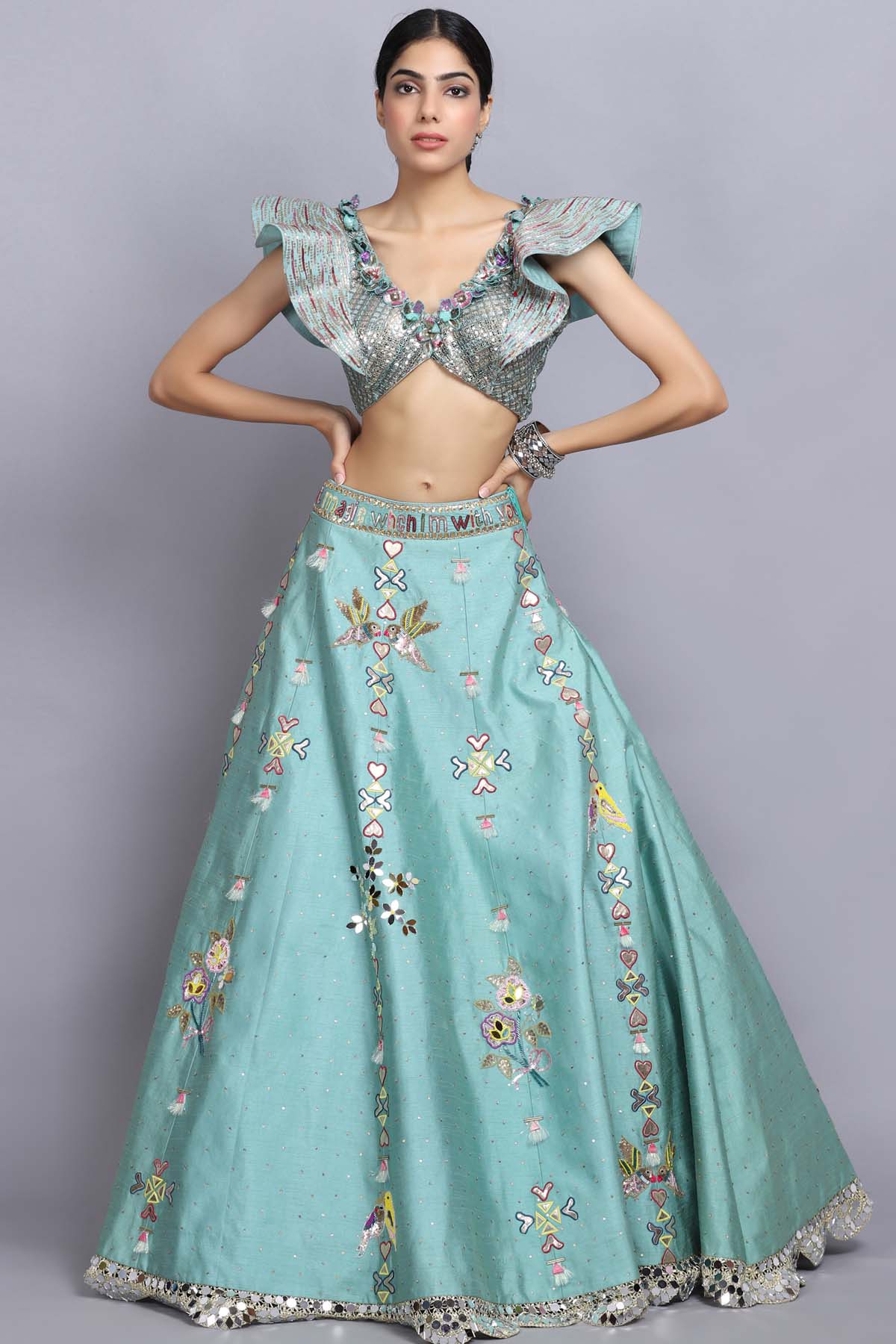 Buy Arpita SulakshanaSheesha Embroidered Lehenga Set